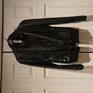 Soia & Kyo black leather jacket xs